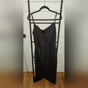 Satin slip-style dress